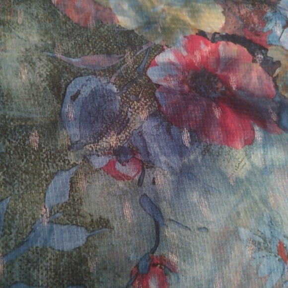 Appleseed's - Drop Waist Quarter Length Sleeve Floral Dress - Picture 5 of 5